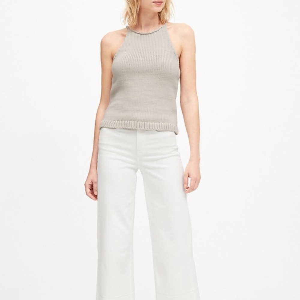 NWT Banana Republic Halter Neck Sweater Tank Sz S